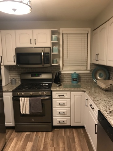 how to paint kitchen cabinets - before and after